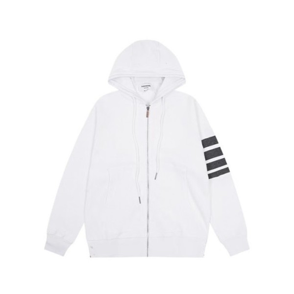 ❤톰브라운 남성 캐쥬얼 화이트 후드티 - Thom Browne Mens White Hoodie - th92x