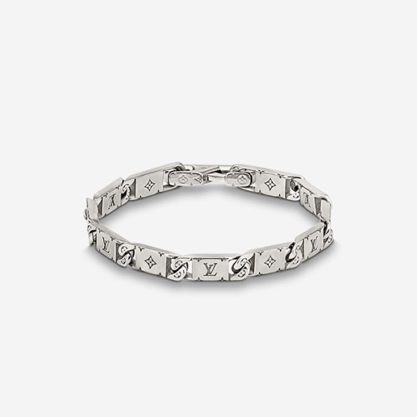 ❤루이비통 남성 모노그램 타이드 업 팔찌 M0921M 【매장-90만원대】 - Louis vuitton Mens White Gold Bangle - acc244x