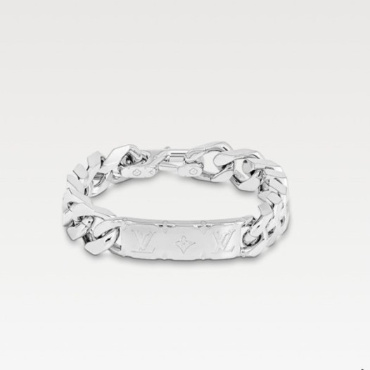 ❤루이비통 남성 모노그램 체인 팔찌 M00856 【매장-100만원대】 - Louis vuitton Mens White Gold Bangle - acc264x