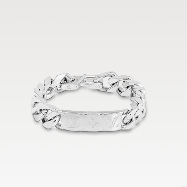 ❤루이비통 남성 모노그램 체인 팔찌 M00856 【매장-100만원대】 - Louis vuitton Mens White Gold Bangle - acc264x