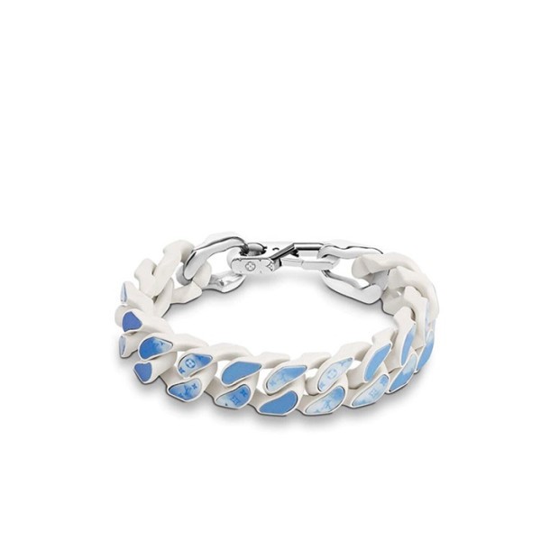 ❤루이비통 남성 모노그램 클라우드 체인 링크 브레이슬릿 【매장-80만원대】 - Louis vuitton Mens White Gold Bangle - acc269x