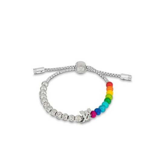 ❤루이비통 남성 브라스레 모노그램 미니 비즈 팔찌【매장-130만원대】 - Louis vuitton Mens White Gold Bangle - acc270x