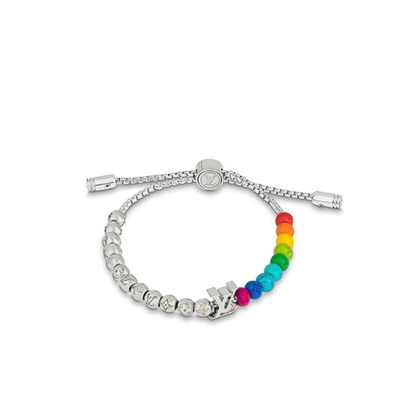 ❤루이비통 남성 브라스레 모노그램 미니 비즈 팔찌【매장-130만원대】 - Louis vuitton Mens White Gold Bangle - acc270x