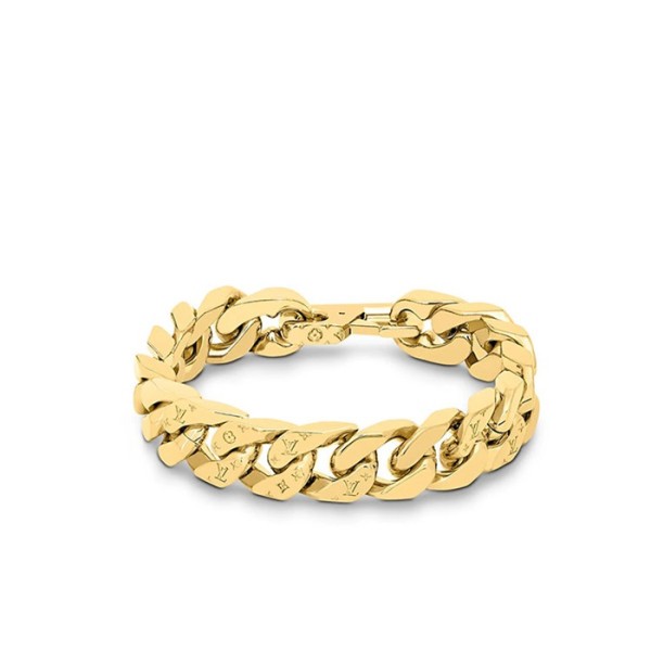 ❤루이비통 남성 모노그램 체인 링크 팔찌 실버 M69988 【매장-160만원대】 - Louis vuitton Mens Yellow Gold Bangle - acc271x