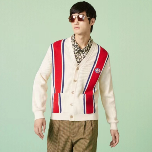 ❤구찌 남성 아이보리 브이넥 가디건 - Gucci Mens Ivory Cardigan - gu1019x