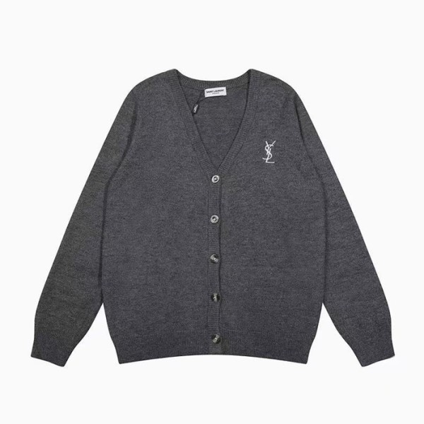 ❤입생로랑 남성 그레이 브이넥 가디건 - Saint laurent Mens Gray Cardigan - ysl427x