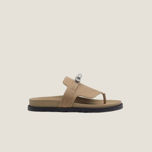 ❤에르메스 남/녀 카프스킨 엠파이어 샌들 【매장-200만원대】 - Hermes Unisex Gray Slippers - he305x