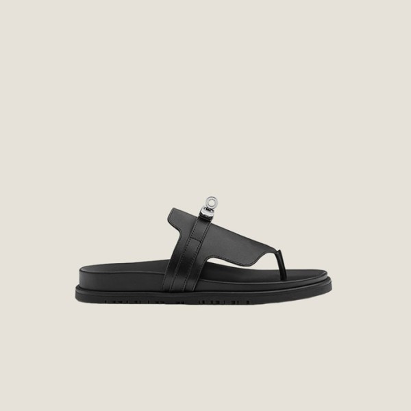 ❤에르메스 남/녀 카프스킨 엠파이어 샌들 【매장-200만원대】 - Hermes Unisex Black Slippers - he306x