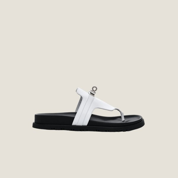 ❤에르메스 남/녀 카프스킨 엠파이어 샌들 【매장-200만원대】 - Hermes Unisex White Slippers - he307x