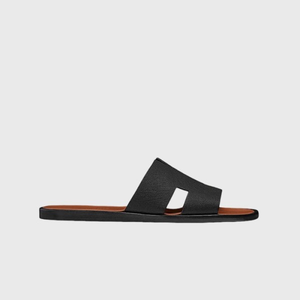 ❤에르메스 남성 이즈미르 카프스킨 샌들 【매장-200만원대】 - Hermes Mens Black Slippers - he310x