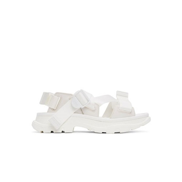 ❤알렉산더 맥퀸 남/녀 웹 스트랩 트레드 샌들【매장-110만원대】 - Alexander McQueen Unisex White Sandals - aq03x