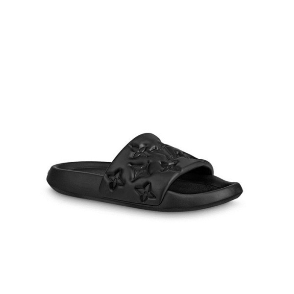❤루이비통 남/녀 워터프런트 블랙 뮬 슬리퍼 【매장-100만원대】 - Louis vuitton Unisex Black Slippers - lv1907x