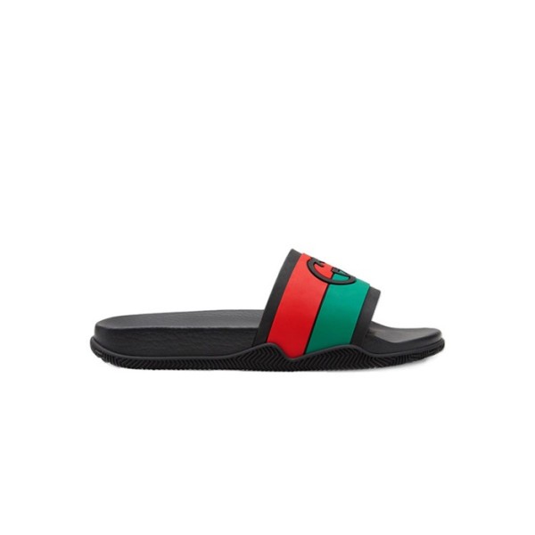 ❤구찌 남/녀 인터로킹 GG 블랙 슬라이드 샌들 【매장-80만원대】 - Gucci Unisex Black Slippers - gu1016x