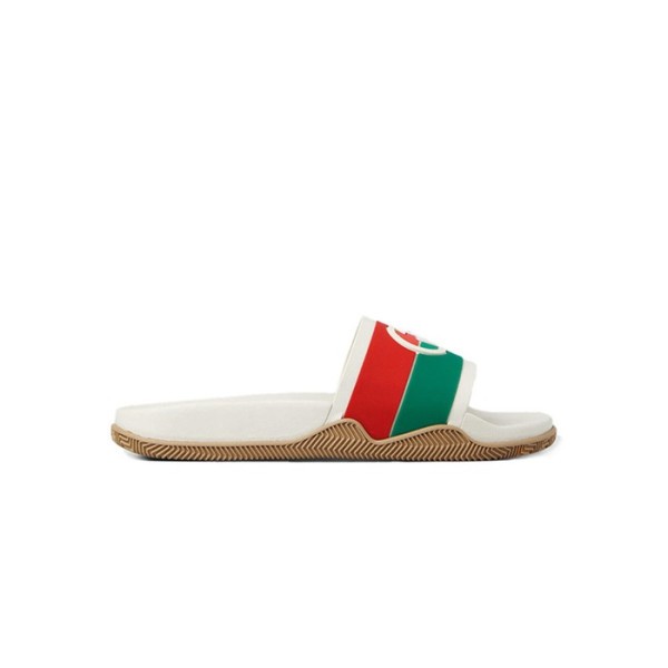 ❤구찌 남/녀 인터로킹 GG 아이보리 슬라이드 샌들 【매장-80만원대】 - Gucci Unisex Ivory Slippers - gu1017x