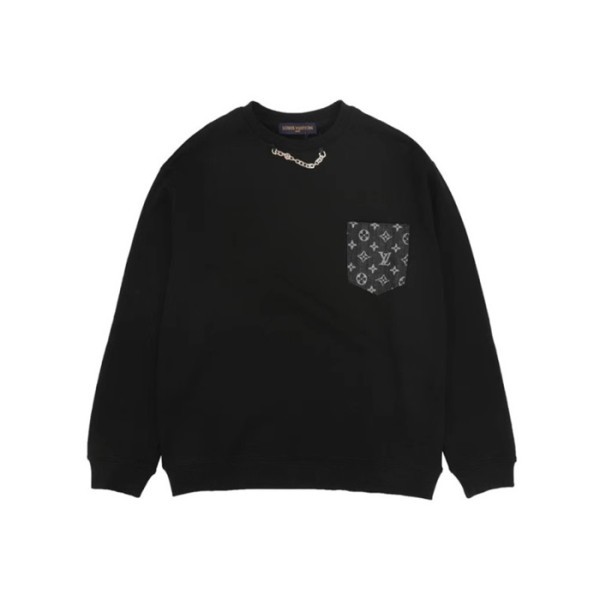 ❤루이비통 남성 블랙 맨투맨 - Louis vuitton Mens Black Tshirts - lv1927x