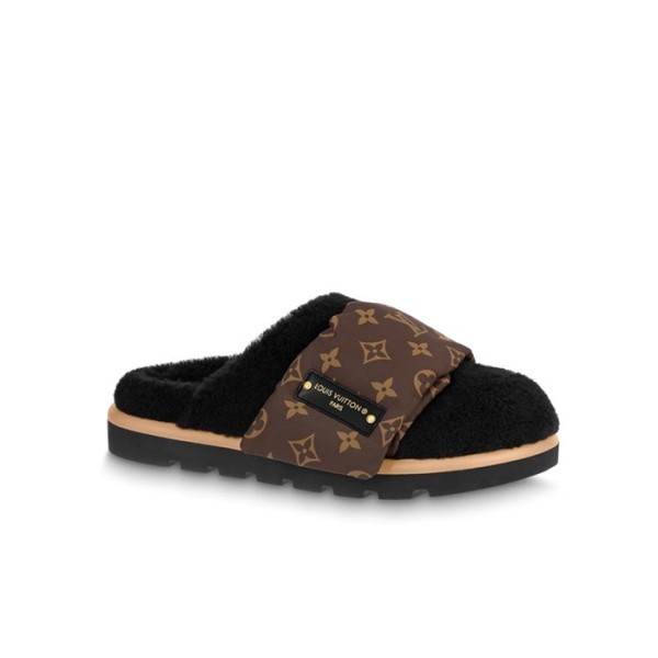 ❤루이비통 남/녀 시어링 슬리퍼 필로우 컴포트 뮬 1AAM42 【매장-150만원대】 - Louis vuitton Unisex Brown Mules - lv1956x
