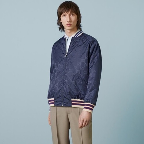 ❤구찌 남성 네이비 집업 양면 자켓 - Gucci Mens Navy Jackets - gu1039x