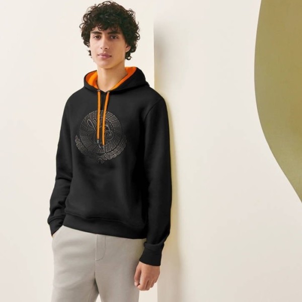 ❤에르메스 남성 블랙 후드티 - Hermes Mens Black Hoodie - he351x