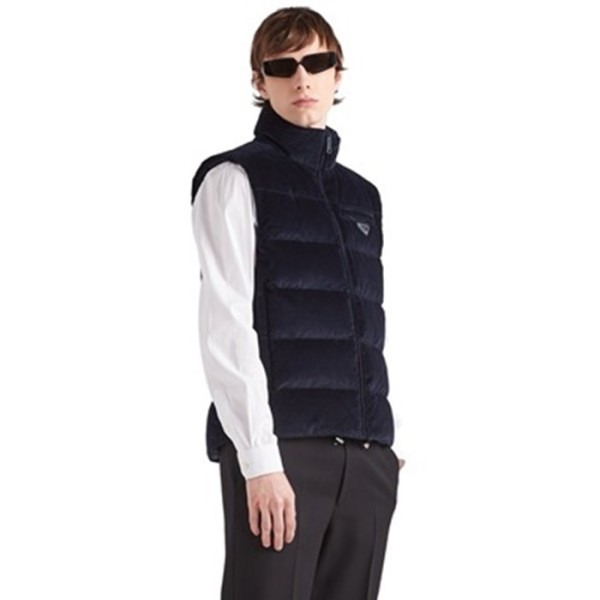 ❤프라다 남성 네이비 다운 베스트 - Prada Mens Navy Down Vest - pr760x