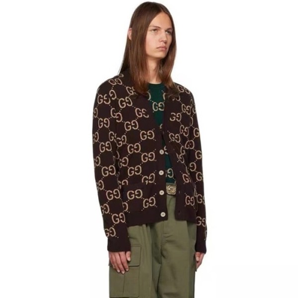 ❤구찌 남성 카키 브이넥 가디건 - Gucci Mens Khaki Cardigan - gu1044x