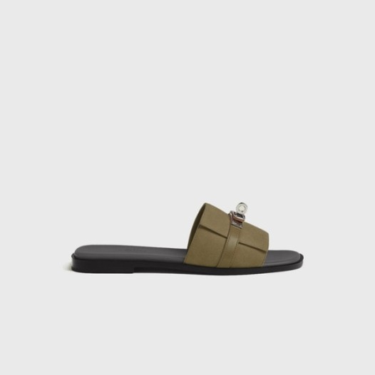 ❤에르메스  여성 줄리아 스웨이드 카키 샌들 【매장-150만원대】 - Hermes Womens Khaki Sneakers - he355x
