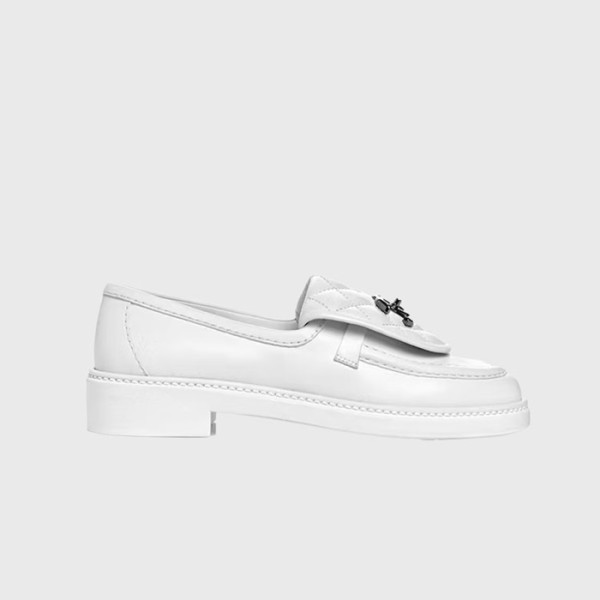 ❤샤넬 여성 퀄팅 탭 로퍼 화이트 【매장-350만원대】 - Chanel Womens White Loafer - ch540x