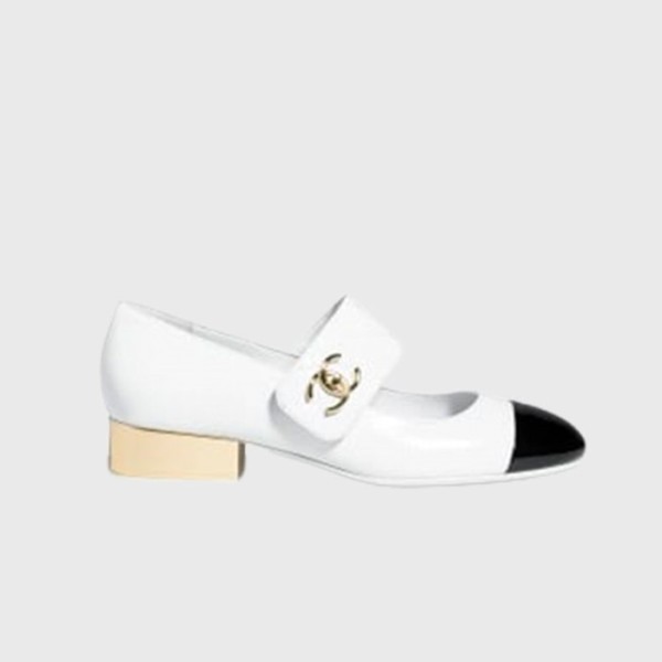 ❤샤넬 여성 메리 제인 페이턴트 고트스킨 & 화이트 【매장-300만원대】 - Chanel Womens White Shoes - ch542x