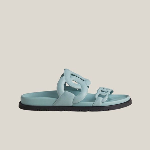 ❤에르메스 여성 엑스트라 시프레 나파 앤 버트 샌들 【매장-200만원대】 - Hermes Womens Blue Slippers - he377x