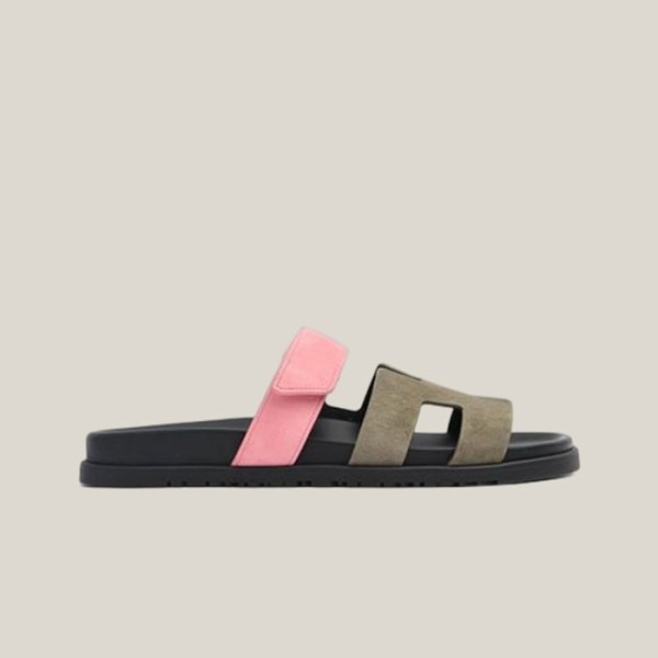 ❤에르메스 여성 시프레 샌들 【매장-200만원대】 - Hermes Womens Khaki Slippers - he387x