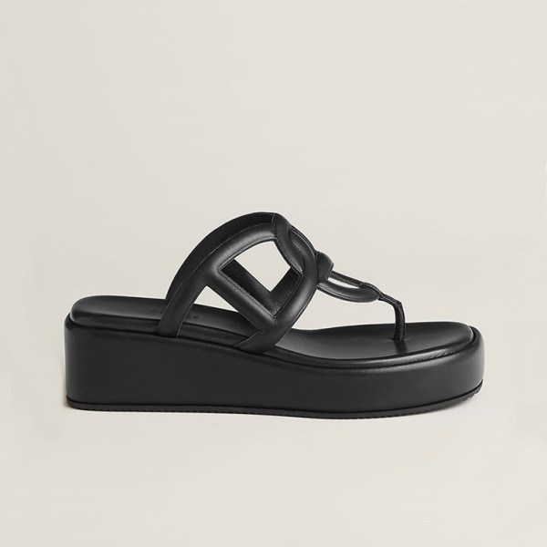 ❤에르메스 여성 샹달 집시 샌들 【매장-220만원대】 - Hermes Womens Black Sandals - he398x