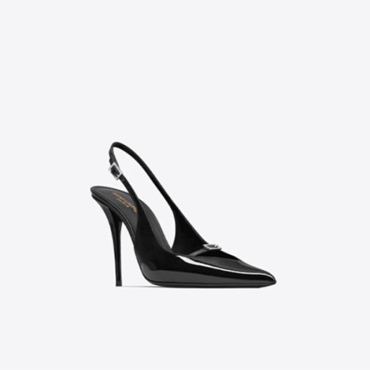 ❤생로랑 여성 페이턴트 슬링백 펌프스 【매장-190만원대】 - Saint Laurent  Womens Black High-heels - ysl431x