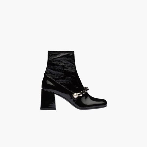 ❤미우미우 여성 스트레치 테크니컬 나플락 부티힐 【매장170만원대】 - Miumiu Womens Black Boots - miu321x