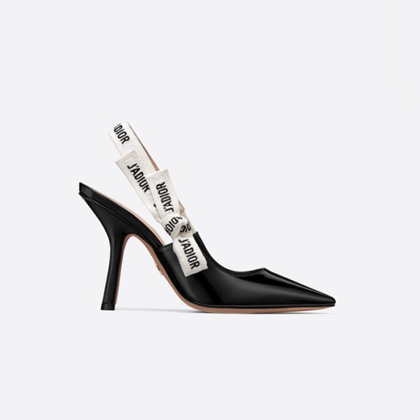 ❤디올 여성 JADIOR 페이던트 슬링백 펌프스10cm KCC201VNR 【매장-140만원대】 - Dior Womens Black Pumps - di774x