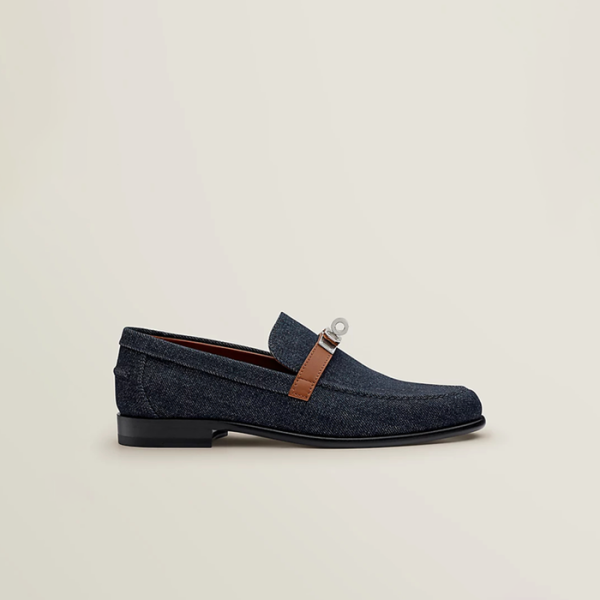 ❤에르메스 여성 데님 로퍼 H221090Z 【매장-130만원대】 - Hermes Womens Navy Loafers - he402x