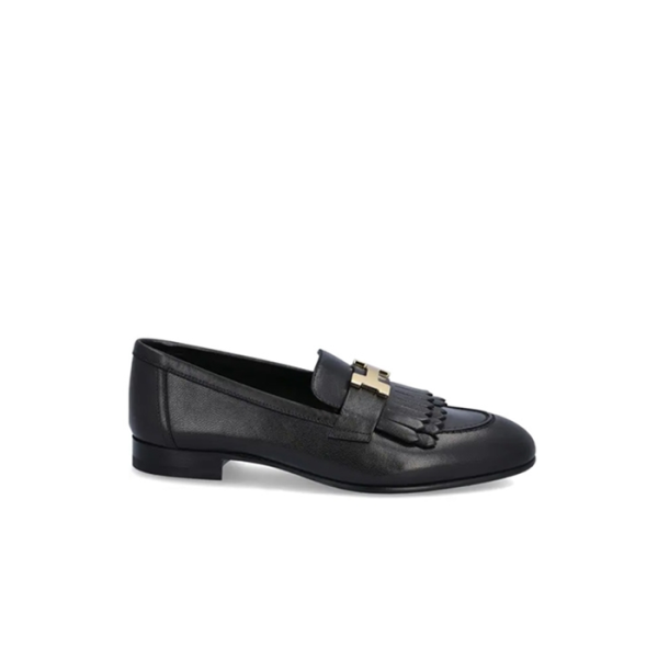❤에르메스 여성 로얄 누아 모카신 여성 로퍼 블랙 은장 【매장-220만원대】 - Hermes Womens Black Loafers - he403x