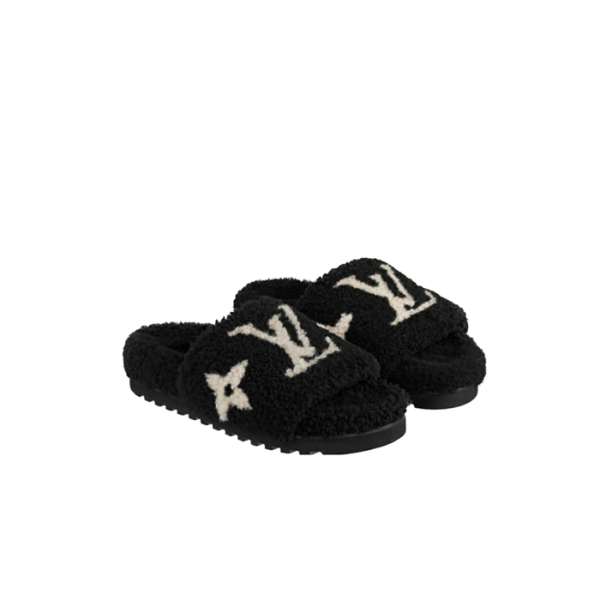 ❤루이비통 여성 봄 디아 플랫뮬 시어링 슬리퍼 【매장-240만원대】 - Louis vuitton Womens Black Slippers - lv1970x