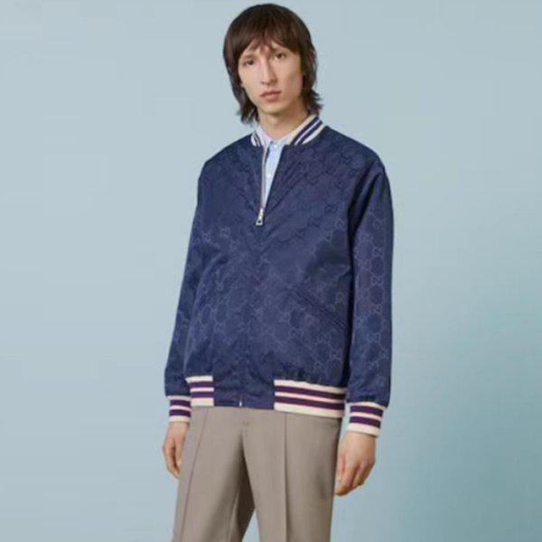 ❤구찌 남성 캐쥬얼 블루/화이트 양면 자켓 - Gucci Mens Blue/White Jackets - gu1083x