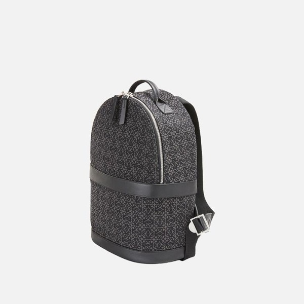 ❤로에베 남성 애너그램 자카드 & 카프스킨 라운드 백팩 【매장-280만원대】 - Loewe Mens Black Back Pack - loe802x