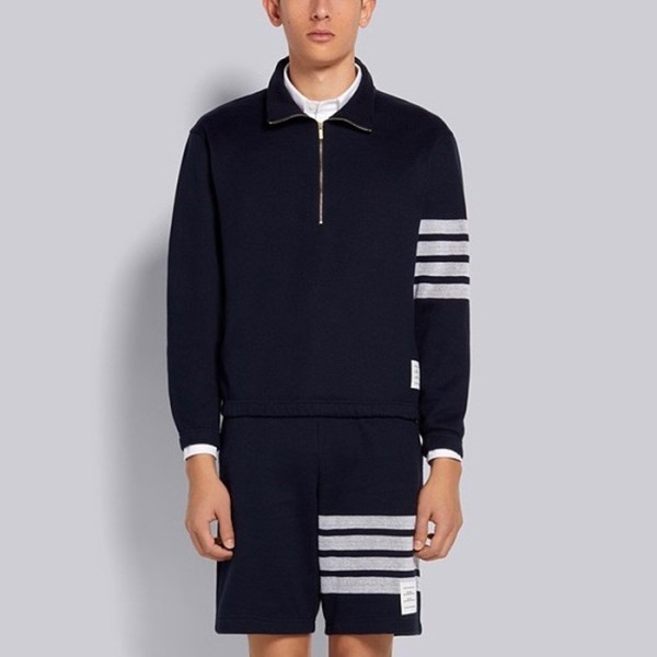 ❤톰브라운 남성 네이비 폴로 맨투맨 - Thom Browne Mens Navy Tshirts - th94x