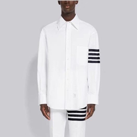 ❤톰브라운 남성 화이트 셔츠 - Thom Browne Mens White Tshirts - th96x