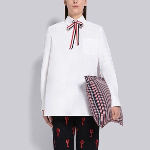 ❤톰브라운 여성 화이트 셔츠 - Thom Browne Womens White Tshirts - th98x