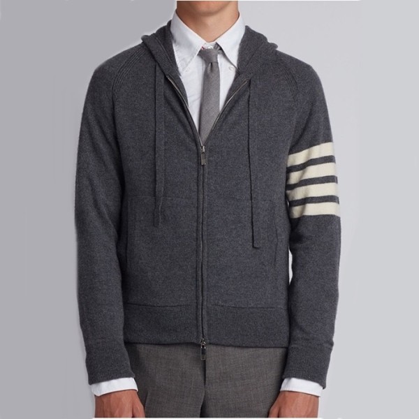 ❤톰브라운 남성 캐쥬얼 그레이 후드티 - Thom Browne Mens Gray Hoodie - th105x