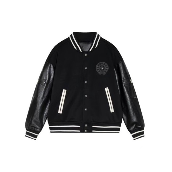 ❤크롬하츠 남성 블랙 자켓 - Chrom Hearts Mens Black Jackets - ch208x
