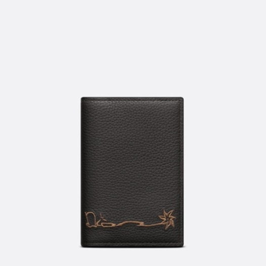 ❤디올 남성 블랙 반지갑 - Dior Mens Black Half Wallets - di806x