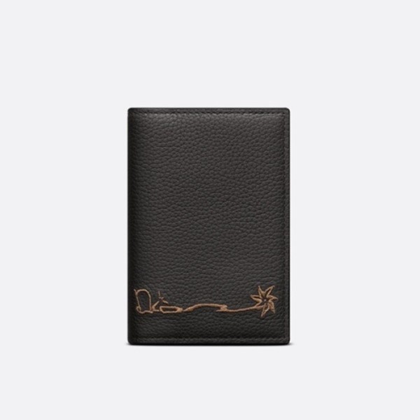 ❤디올 남성 블랙 반지갑 - Dior Mens Black Half Wallets - di806x