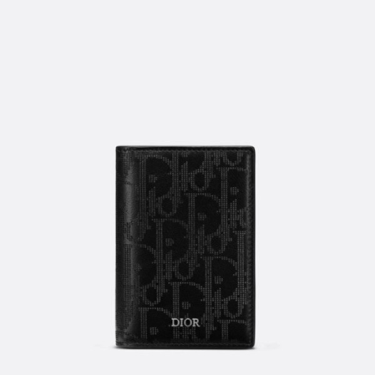 ❤디올 남성 블랙 반지갑 - Dior Mens Black Half Wallets - di809x