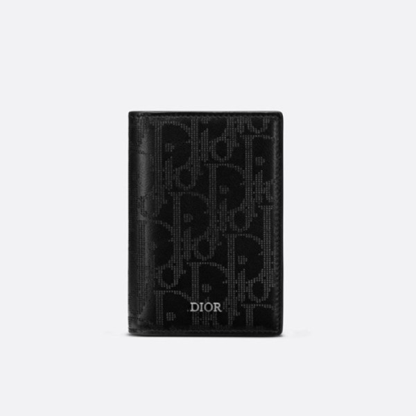 ❤디올 남성 블랙 반지갑 - Dior Mens Black Half Wallets - di809x