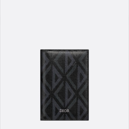 ❤디올 남성 블랙 반지갑 - Dior Mens Black Half Wallets - di811x