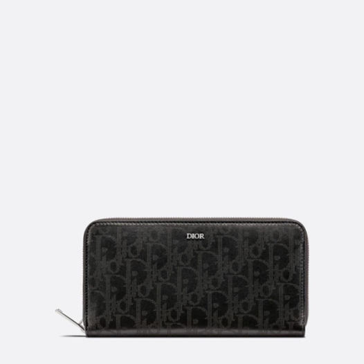 ❤디올 남성 블랙 지퍼돌이 장지갑 - Dior Mens Black Zippy Wallets - di827x