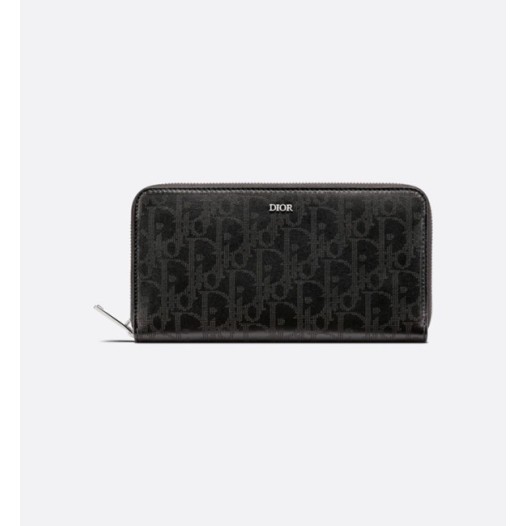 ❤디올 남성 블랙 지퍼돌이 장지갑 - Dior Mens Black Zippy Wallets - di827x